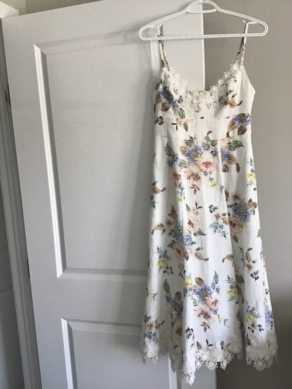 Zimmermann Matchmaker floral linen appliqué midi dress